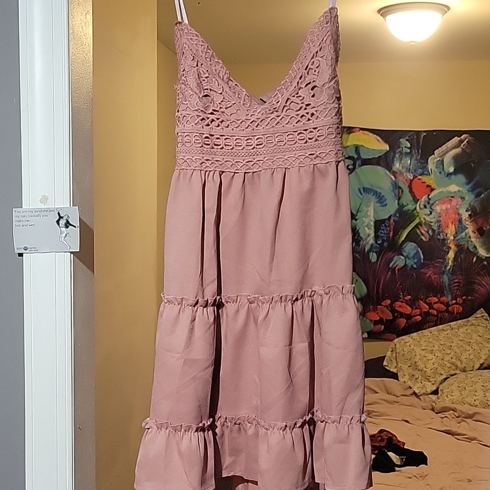 Rose pink/light pink dress